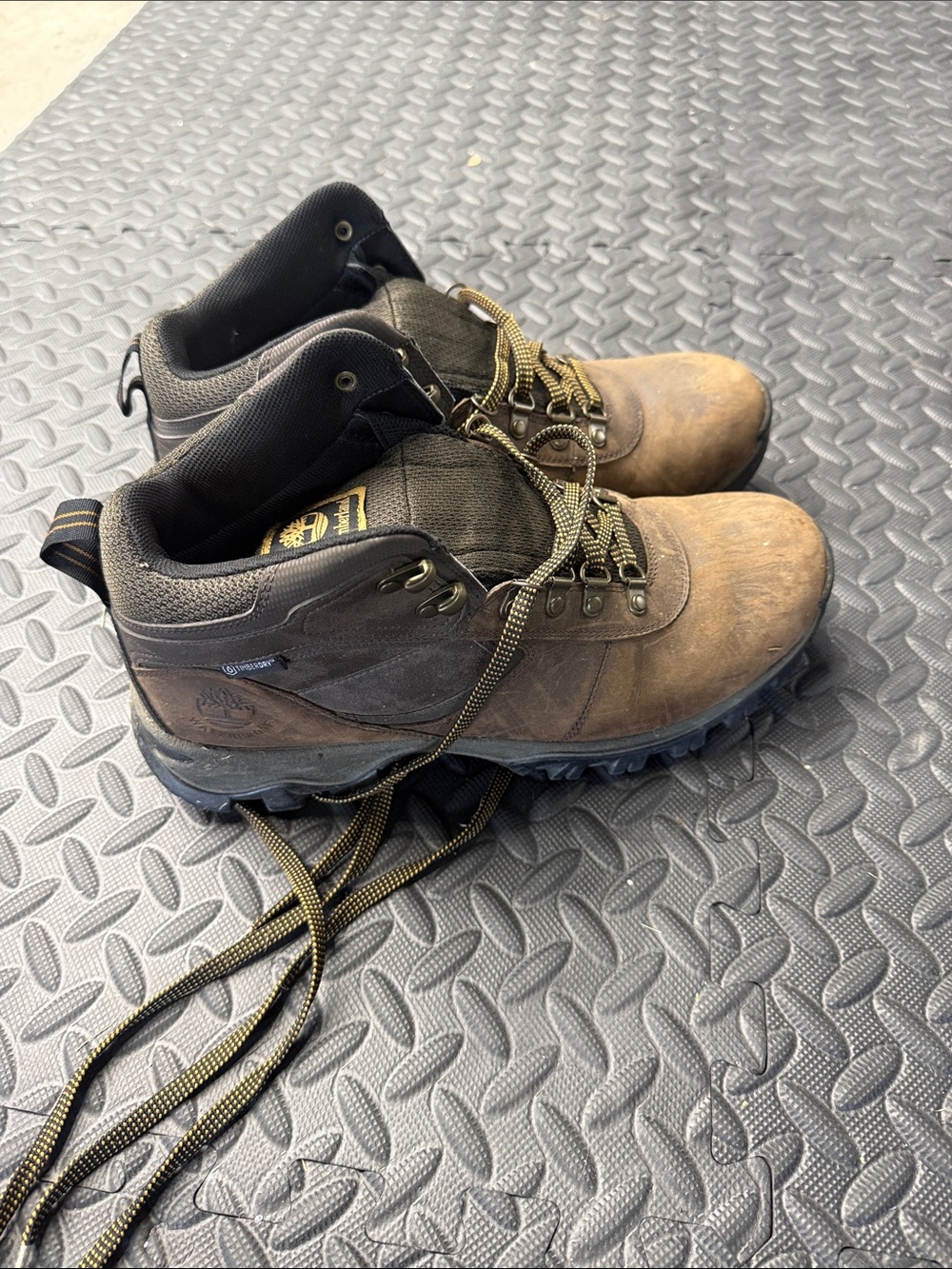 Timberland Brown and Black Leather Outdoor Boots